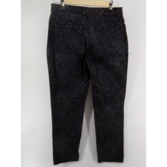 Gloria Vanderbilt Size 8 Short Amanda Jeans Mid Waist Black Gray Geometric Print - Picture 4 of 11